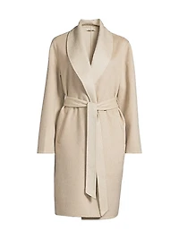 Double-Face Wool-Cashmere Wrap Coat