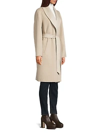 Double-Face Wool-Cashmere Wrap Coat