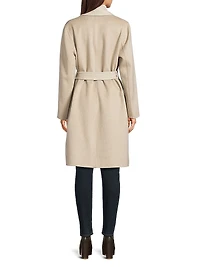 Double-Face Wool-Cashmere Wrap Coat