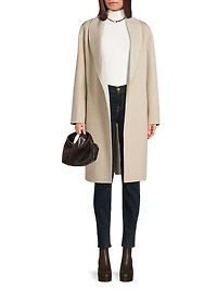 Double-Face Wool-Cashmere Wrap Coat