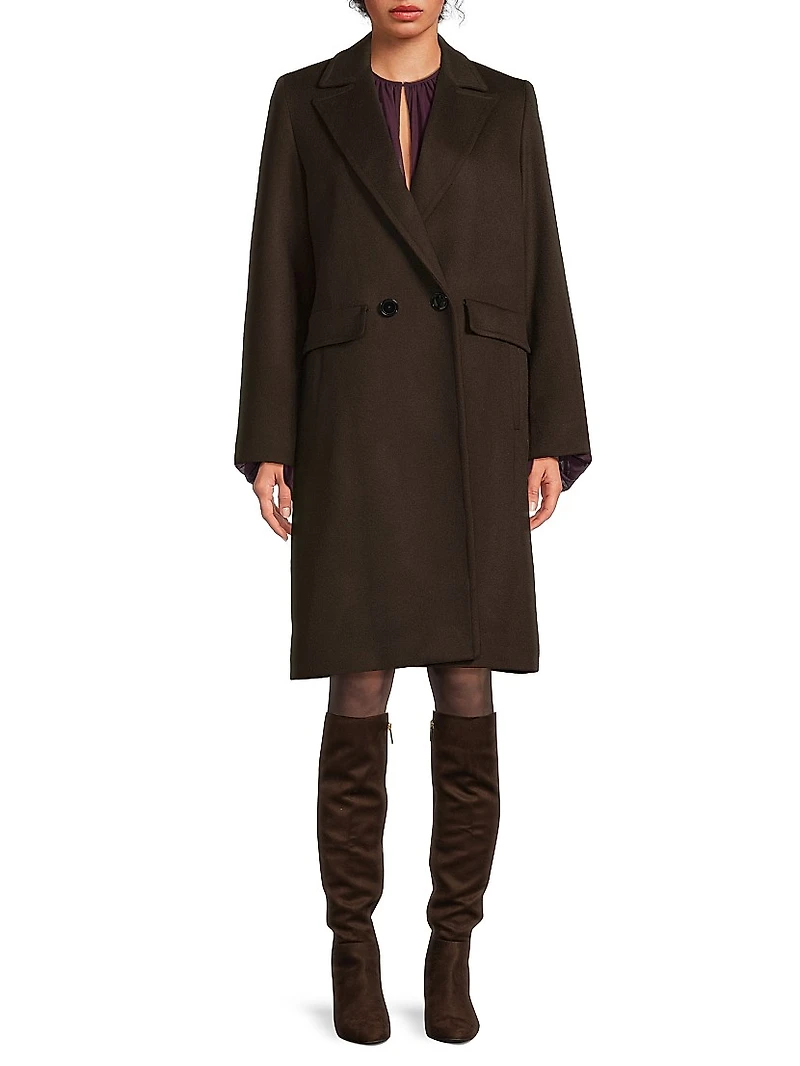 Double Breasted Wool-Cashmere Coat