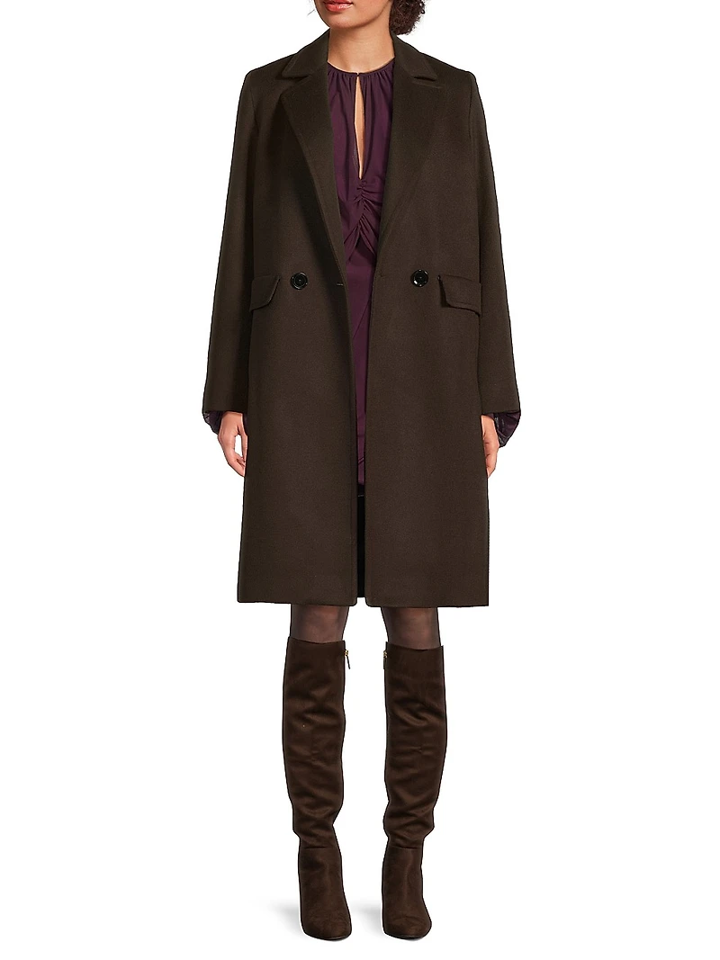 Double Breasted Wool-Cashmere Coat