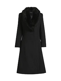 Toscana Shearling Trim Coat