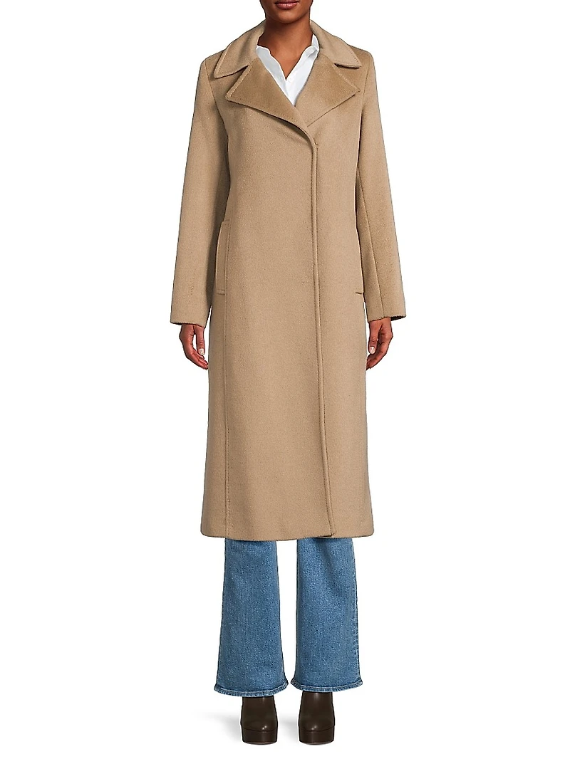 Notch Lapel Baby Camel Hair Coat