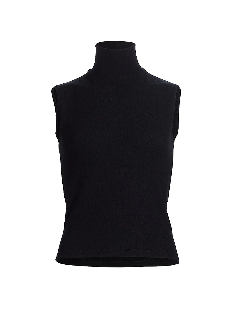 Lauren Sleeveless Turtleneck Top