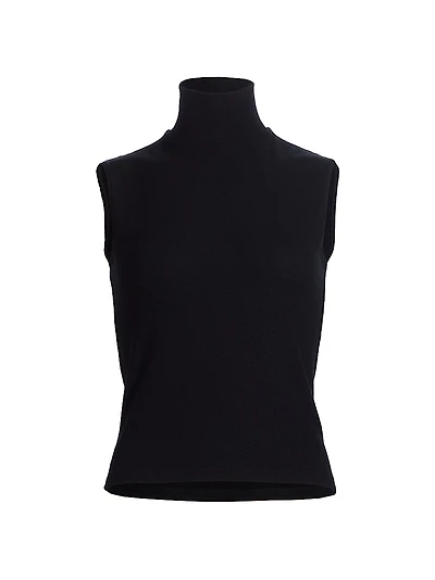 Lauren Sleeveless Turtleneck Top