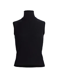 Lauren Sleeveless Turtleneck Top