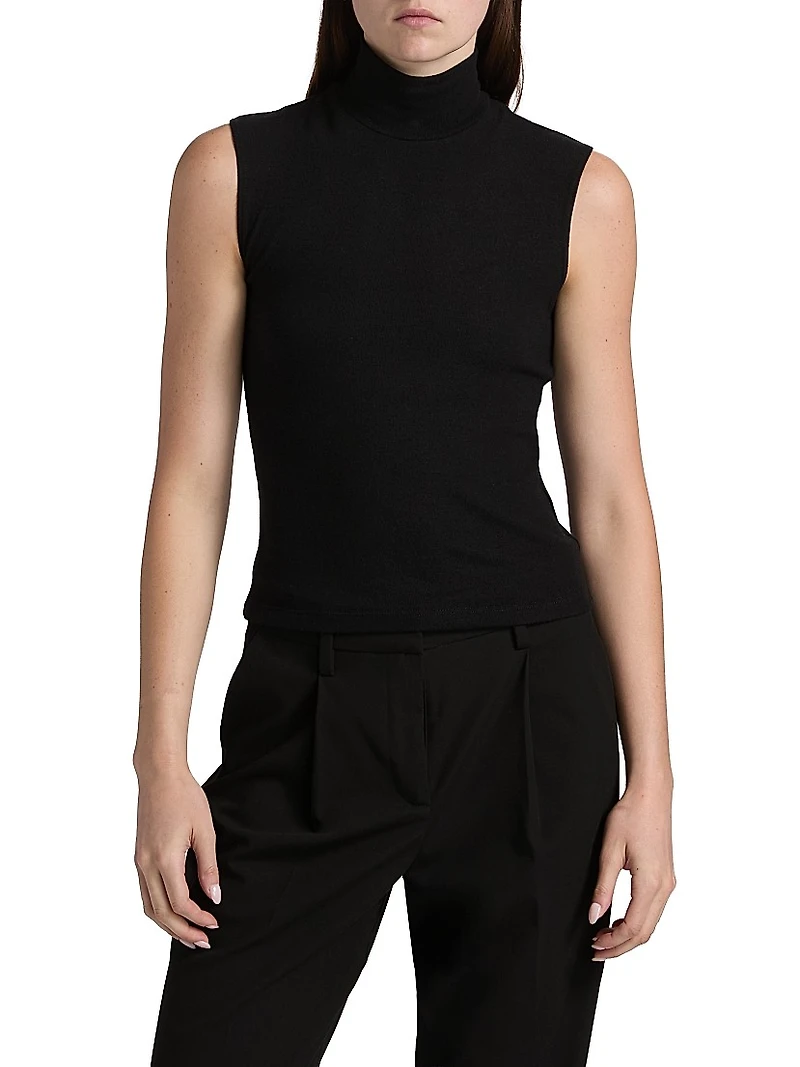 Lauren Sleeveless Turtleneck Top