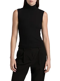 Lauren Sleeveless Turtleneck Top