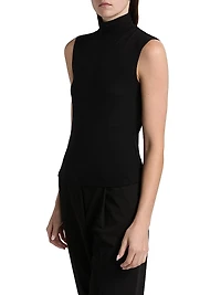 Lauren Sleeveless Turtleneck Top