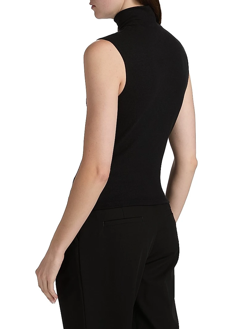 Lauren Sleeveless Turtleneck Top