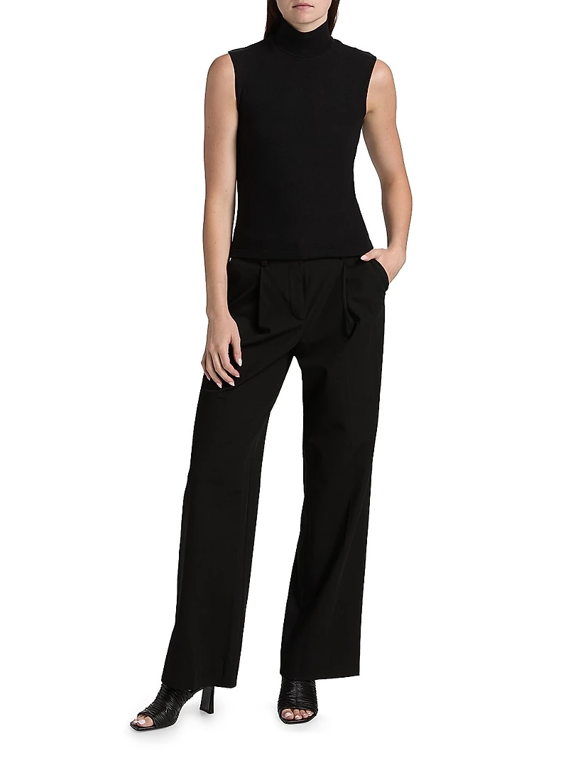 Lauren Sleeveless Turtleneck Top