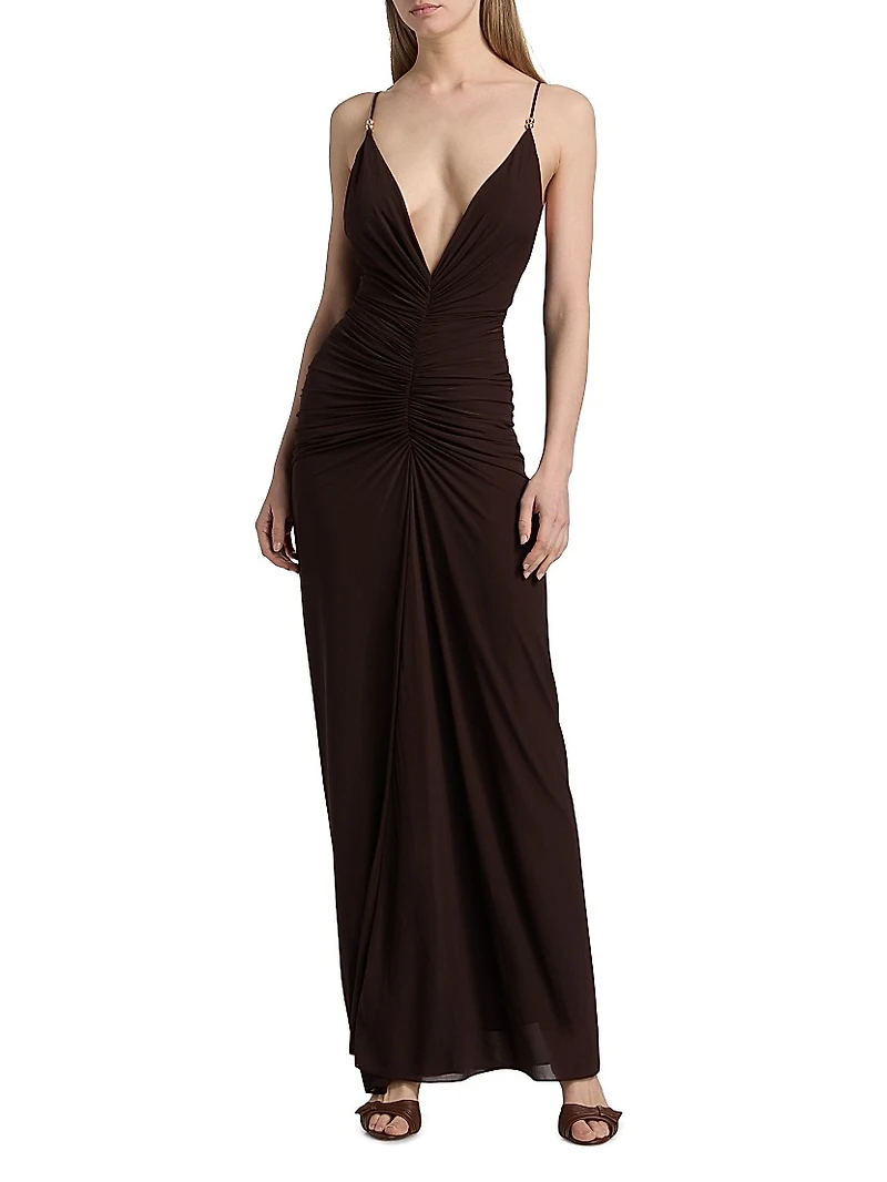 Anya Ruched Maxi Dress