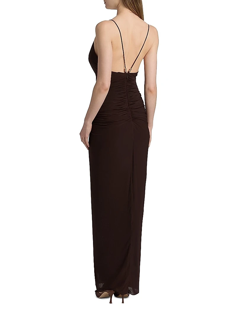 Anya Ruched Maxi Dress