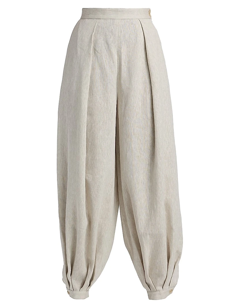 Apolo Pleated Linen Pants