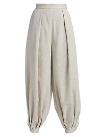 Apolo Pleated Linen Pants