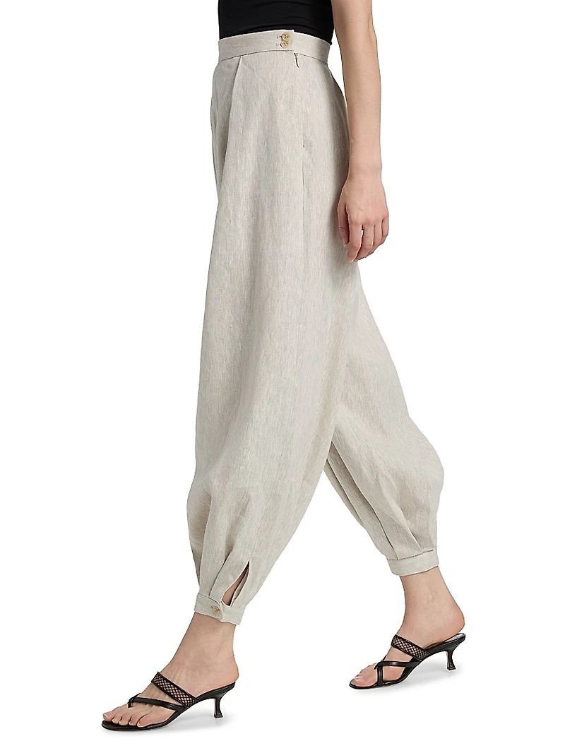 Apolo Pleated Linen Pants