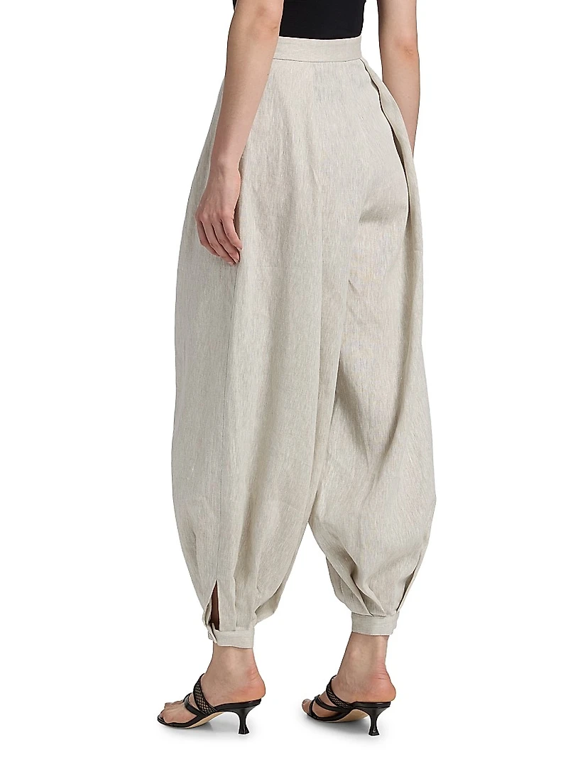 Apolo Pleated Linen Pants