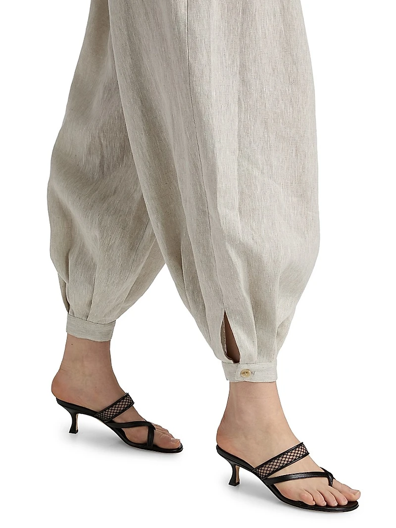 Apolo Pleated Linen Pants