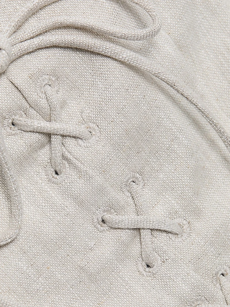 Catalan Linen Peplum Top