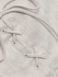 Catalan Linen Peplum Top