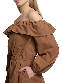 Beatriz Off-The-Shoulder Cotton Romper