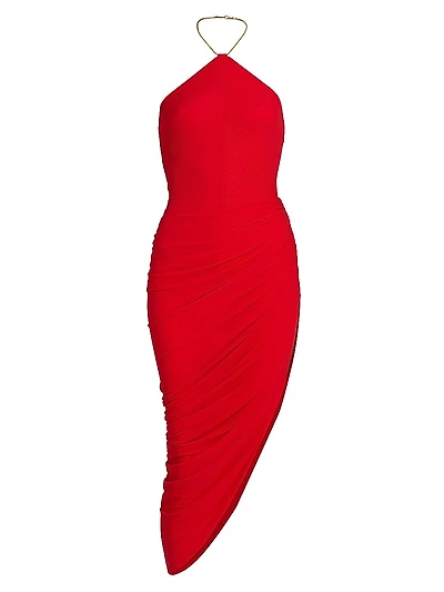 Cerva Draped Cocktail Dress
