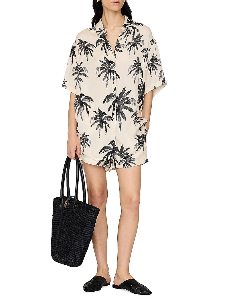 Kam Palm Print Shorts