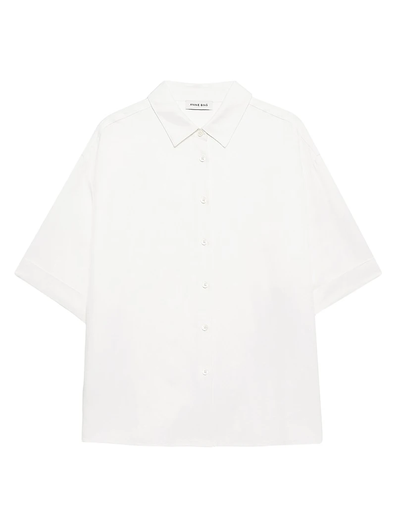 Coco Linen-Blend Boxy-Fit Shirt