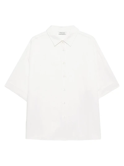 Coco Linen-Blend Boxy-Fit Shirt