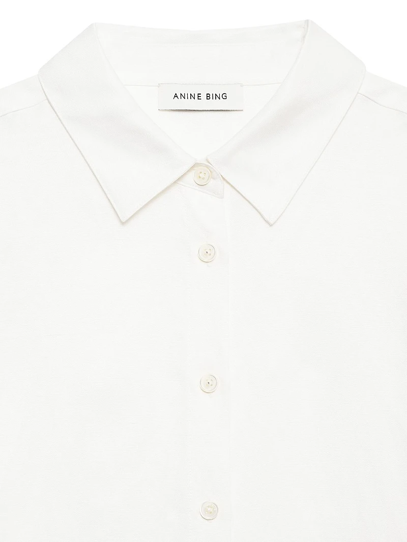 Coco Linen-Blend Boxy-Fit Shirt