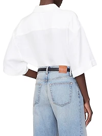 Coco Linen-Blend Boxy-Fit Shirt