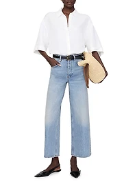 Coco Linen-Blend Boxy-Fit Shirt