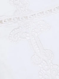 Olivine Embroidered Linen Minidress
