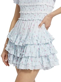 Fellows Floral Smocked Minidress