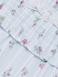 Fellows Floral Smocked Minidress