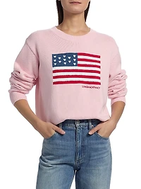 Ty Flag Knit Crewneck Sweater
