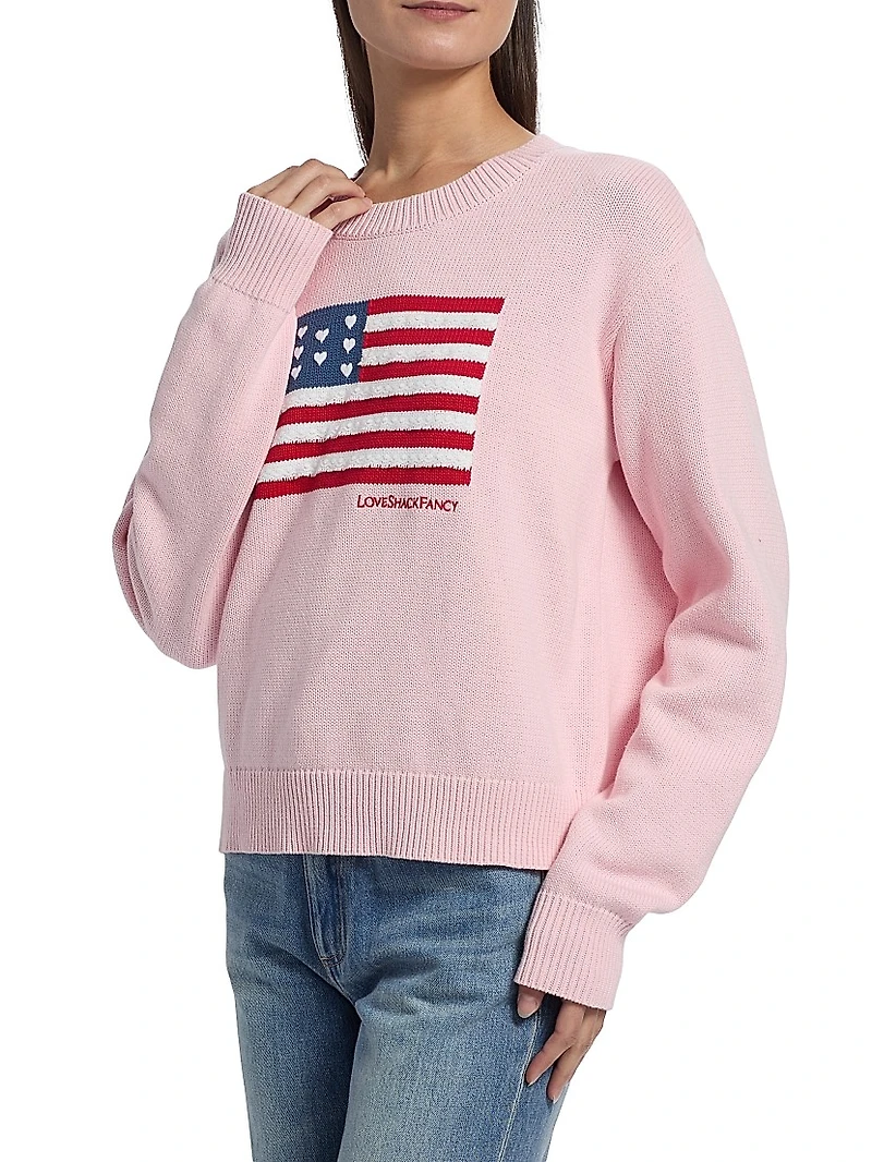 Ty Flag Knit Crewneck Sweater