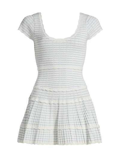Elisavette Striped Ribbed Minidress