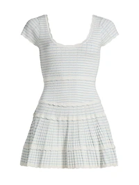 Elisavette Striped Ribbed Minidress