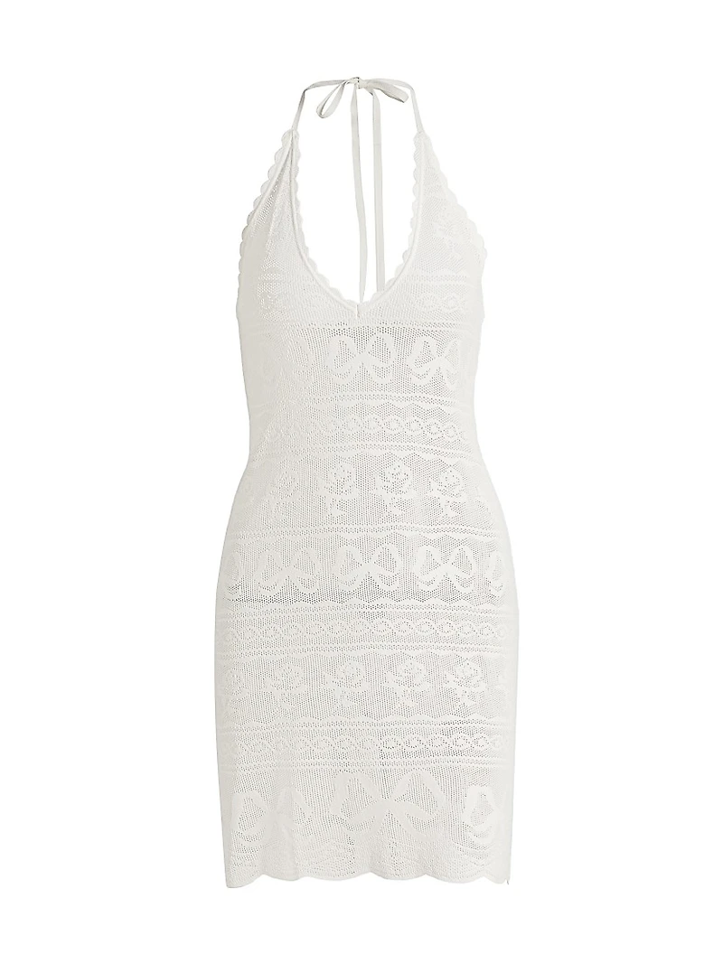 Laurelin Lace Halter Minidress