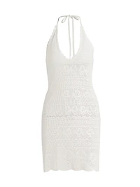 Laurelin Lace Halter Minidress