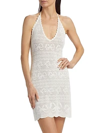 Laurelin Lace Halter Minidress