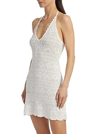 Laurelin Lace Halter Minidress