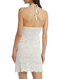 Laurelin Lace Halter Minidress