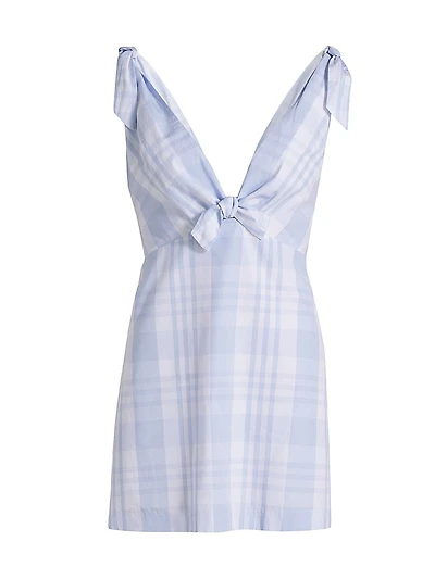 Brynnie Plaid Cotton Minidress