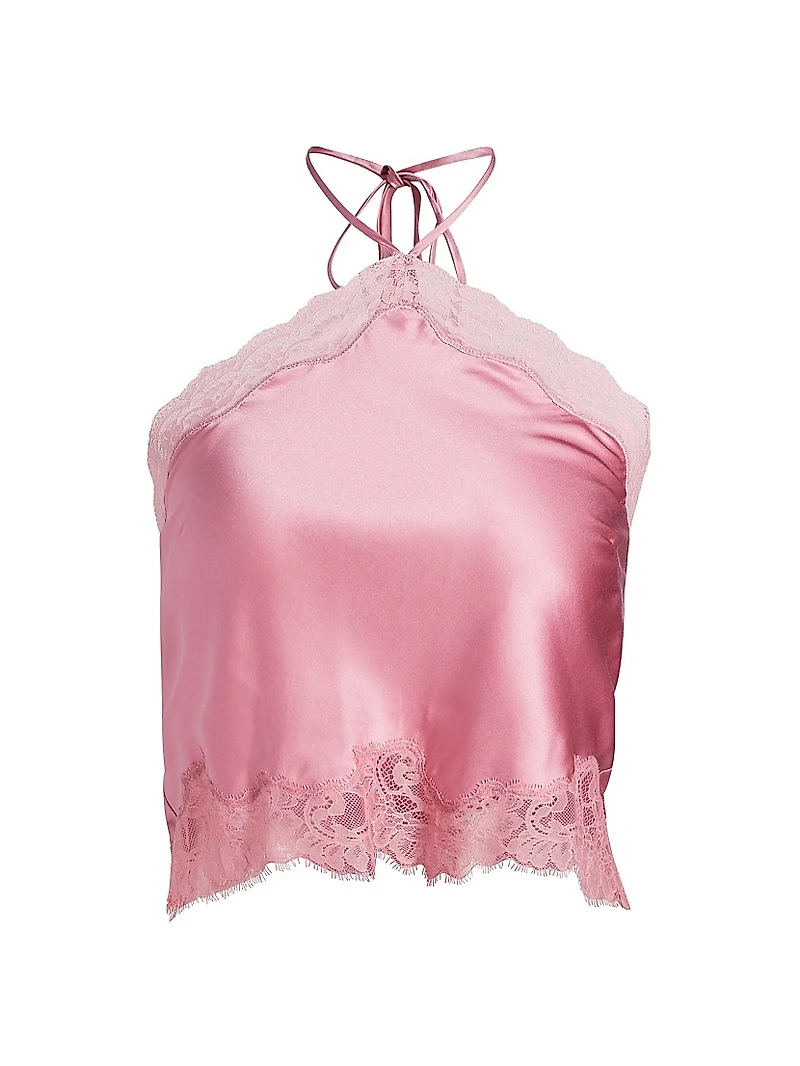 Rivier Satin Halterneck Top