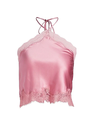 Rivier Satin Halterneck Top
