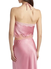 Rivier Satin Halterneck Top