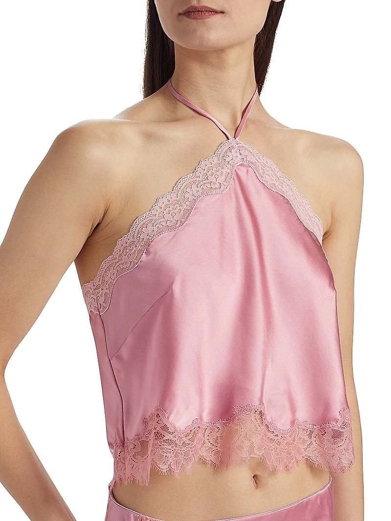 Rivier Satin Halterneck Top